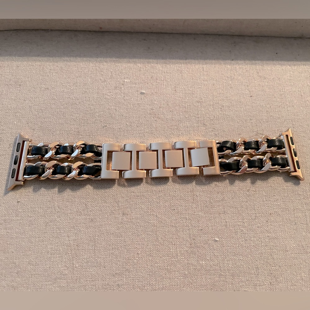My Pretty Strap Rose Gold and Black Apple Watch Band